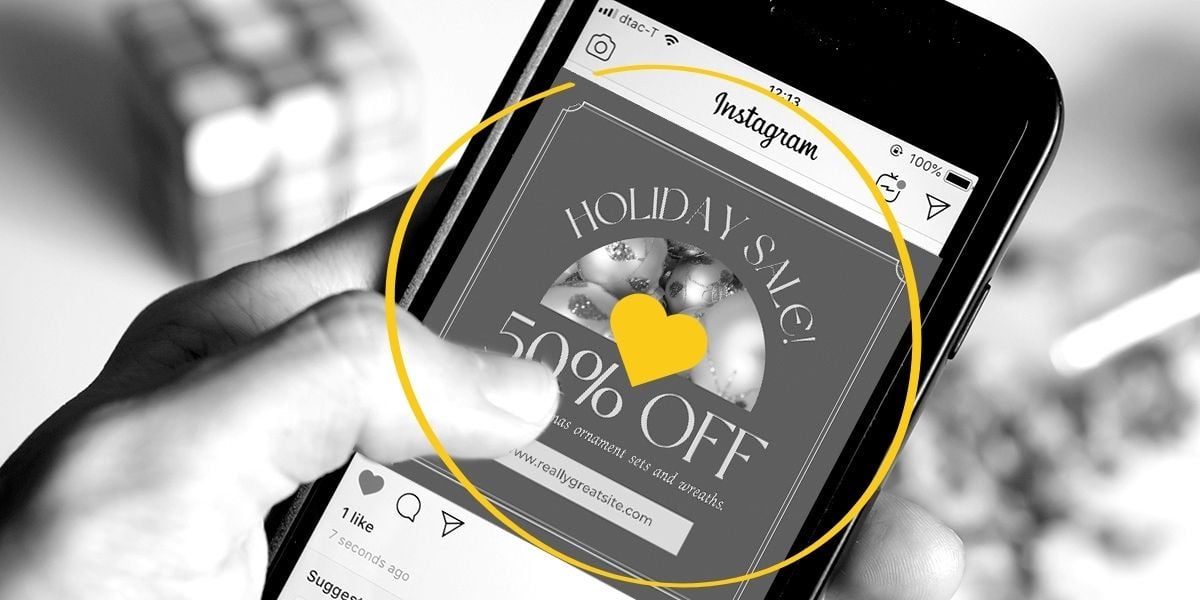 Holiday ad example on instagram