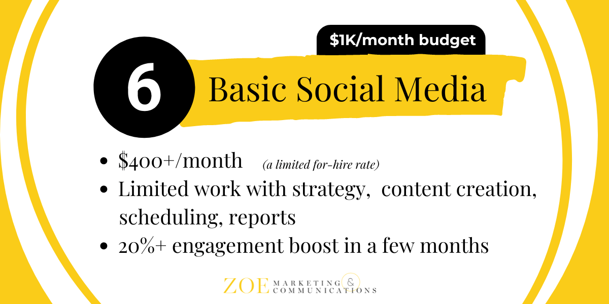 1K Marketing Budget-Basic Social Media