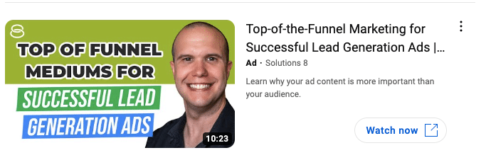 YouTube Sample Ad - In Feed Video