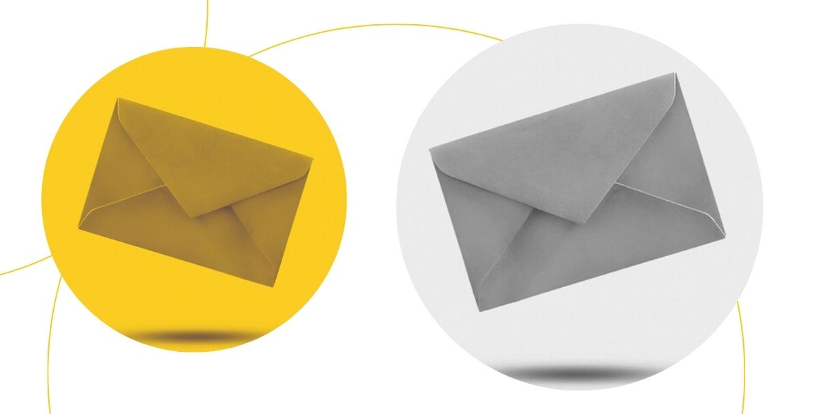 Two contrasting email icons