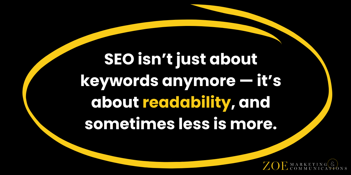 SEO is about readability