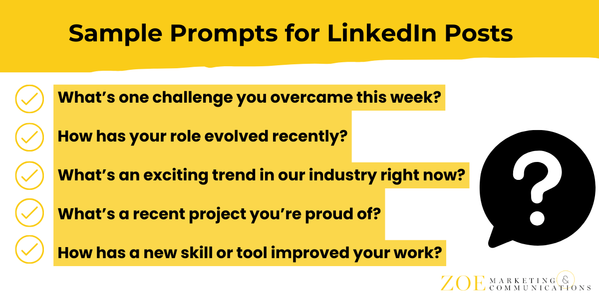 Sample Propmpts for Employee Linkedin Posts