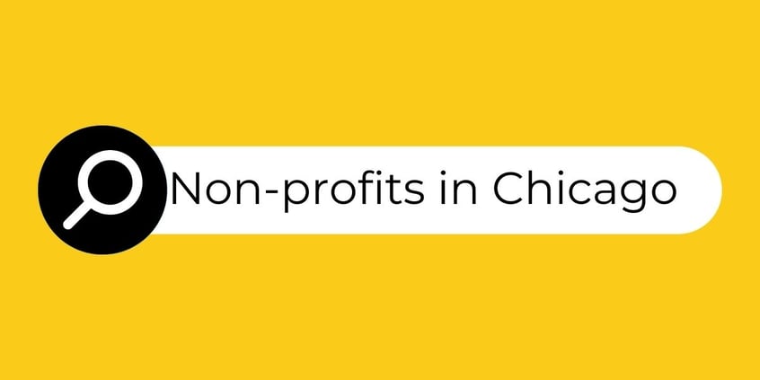 An example of a Search engine with "non-profits in Chicago" in the search bar