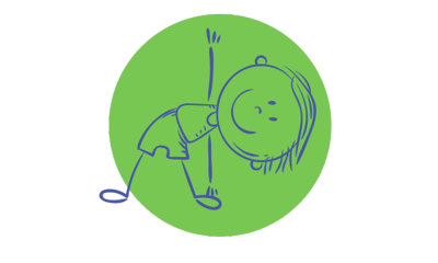 Child doing yoga