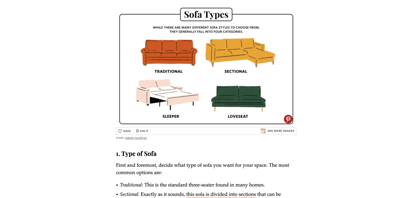 The Complete Guide on How to Buy a Sofa Pillar Page Example